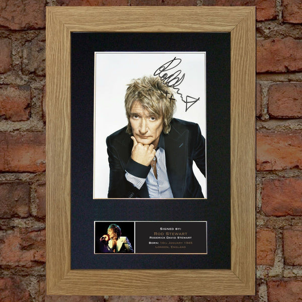 ROD STEWART No2 Signed Autograph Quality Mounted Photo Reproduction PRINT A4 602