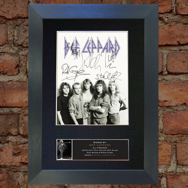 DEF LEPPARD (RARE) Quality Autograph Mounted Signed Photo Repro Print A4 695