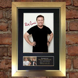 RICKY GERVAIS Mounted Signed Photo Reproduction Autograph Print A4 22