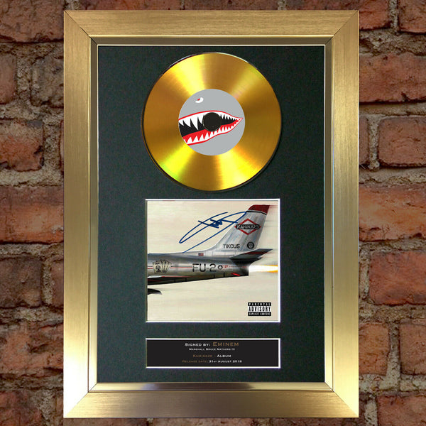 #181 EMINEM Kamikaze GOLD DISC Cd Album Signed Autograph Mounted Photo Print