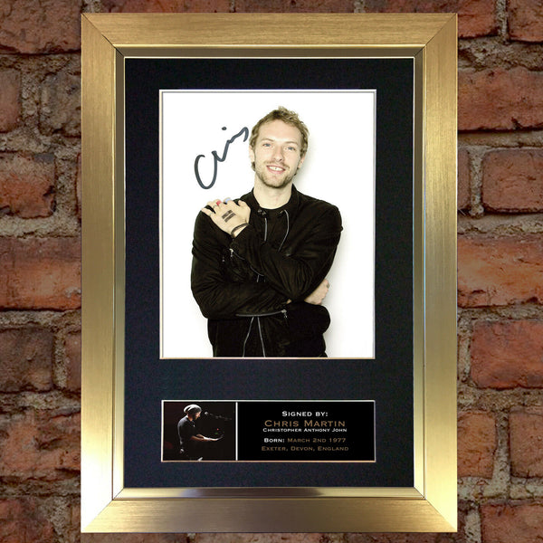 CHRIS MARTIN Coldplay Quality Autograph Mounted Signed Photo Re Print A4 748