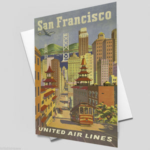 SAN FRANCISCO #2 VINTAGE RETRO TRAVEL Poster Nostalgic Home Print Wall Decor #67