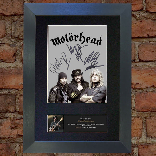 MOTORHEAD Signed Autograph Mounted Photo Reproduction A4 Print 472