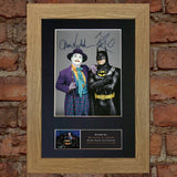 BATMAN & JOKER #2 Keaton Jack Nicholson Signed Autograph Mounted A4 Print 501