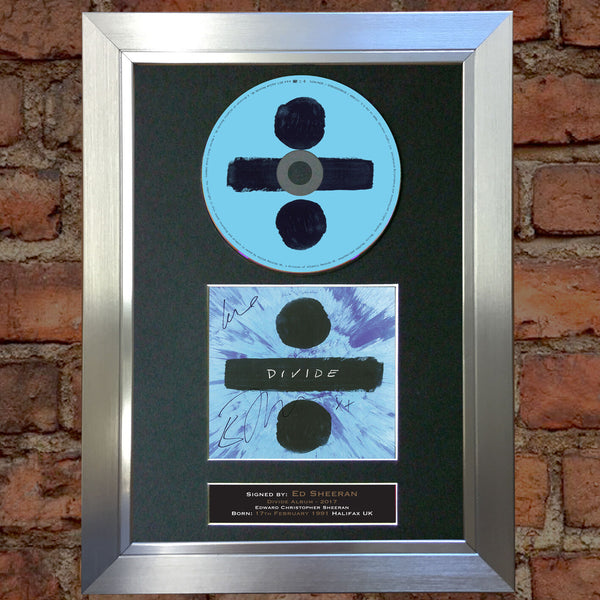 ED SHEERAN Divide Album 2017 Signed CD COVER MOUNTED Autograph Repro Print (75)