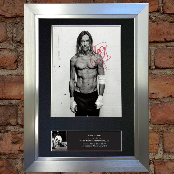 IGGY POP Signed Autograph Mounted Photo Repro A4 Print 439