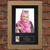 NADIYA HUSSAIN Great British Bake Off Signed Autograph Photo Mounted PRINT 595