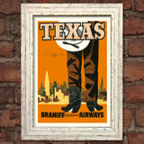 TEXAS VINTAGE RETRO TRAVEL Poster Nostalgic Home Print Wall Art Decor #71
