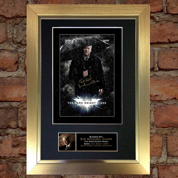 MICHAEL CAINE Batman Signed Autograph Mounted Photo REPRODUCTION PRINT A4 105