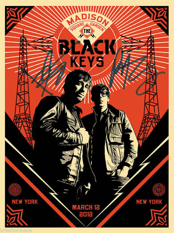 THE BLACK KEYS POSTER Quality Signed Autograph Madison Square Garden Concert