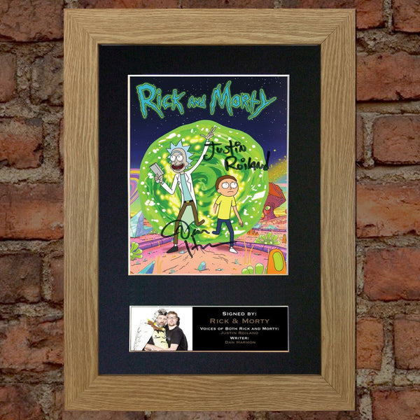 RICK AND MORTY Quality Autograph Mounted Signed Photo RePrint Poster 749