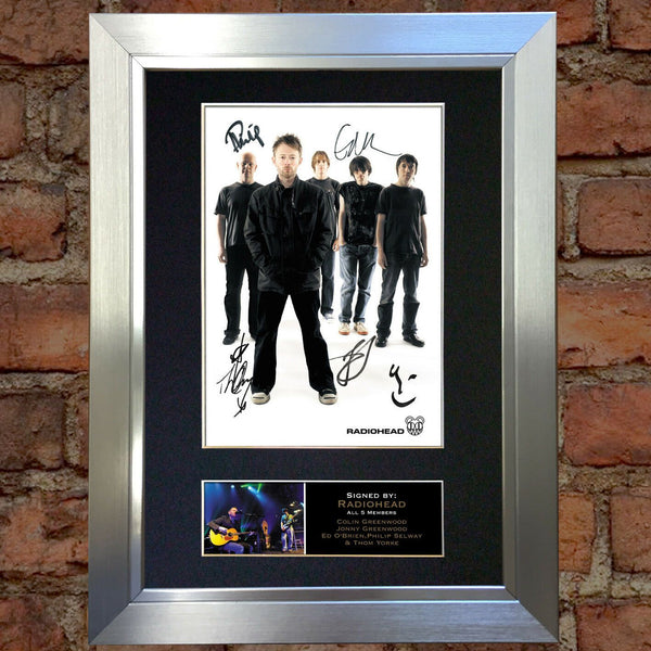 RADIOHEAD Mounted Signed Photo Reproduction Autograph Print A4 325