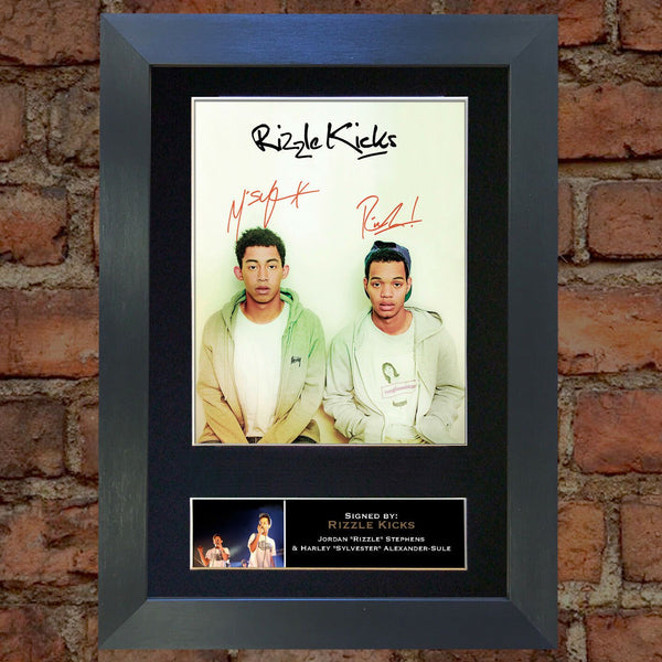 RIZZLE KICKS Mounted Signed Photo Reproduction Autograph Print A4 144