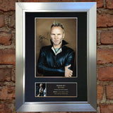 STING Quality REPRODUCTION Autograph Mounted Signed Photo PRINT A4 72