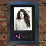 LORDE Signed Autograph Mounted Photo Repro A4 Print 434