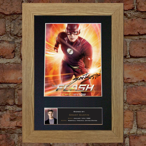 FLASH Grant Gustin Autograph Mounted Signed Photo Reproduction Print Poster 762