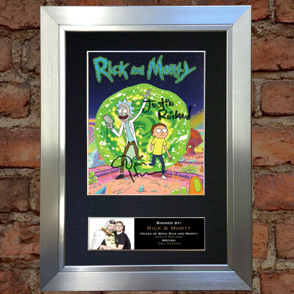 RICK AND MORTY Quality Autograph Mounted Signed Photo RePrint Poster 749