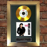 #104 GOLD DISC MICHAEL JACKSON Bad Album Signed Autograph Mounted Repro A4