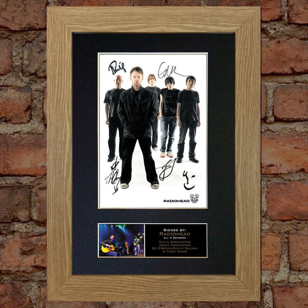 RADIOHEAD Mounted Signed Photo Reproduction Autograph Print A4 325