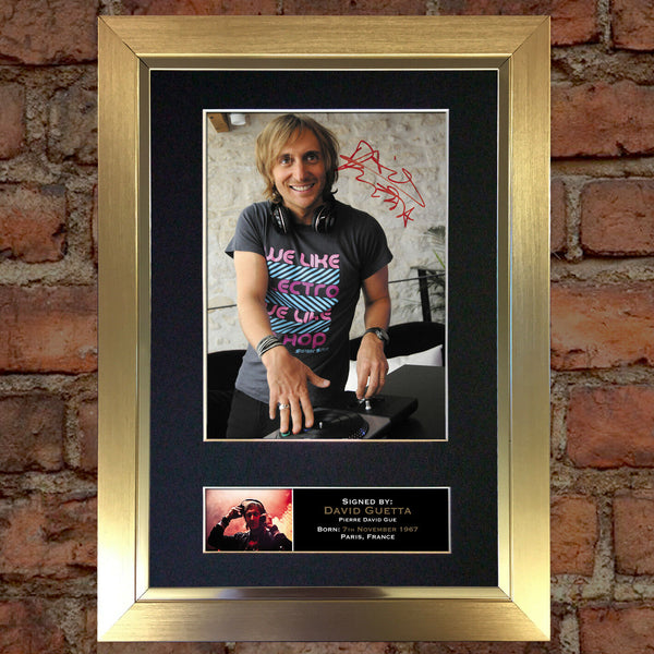 DAVID GUETTA Mounted Signed Photo Reproduction Autograph Print A4 147