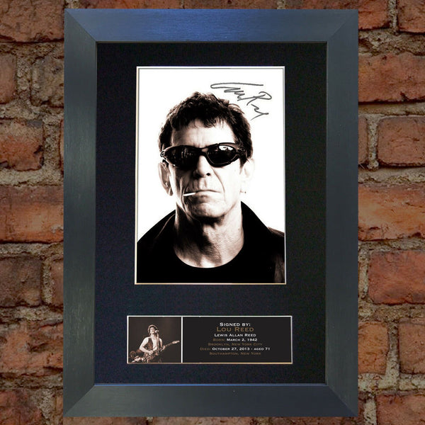 LOU REED Autograph Mounted Signed Photo Reproduction Print A4 396