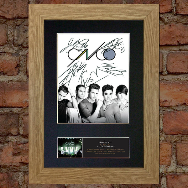 CNCO Band Photo Autograph Mounted Signed Reproduction Print Camacho A4 781