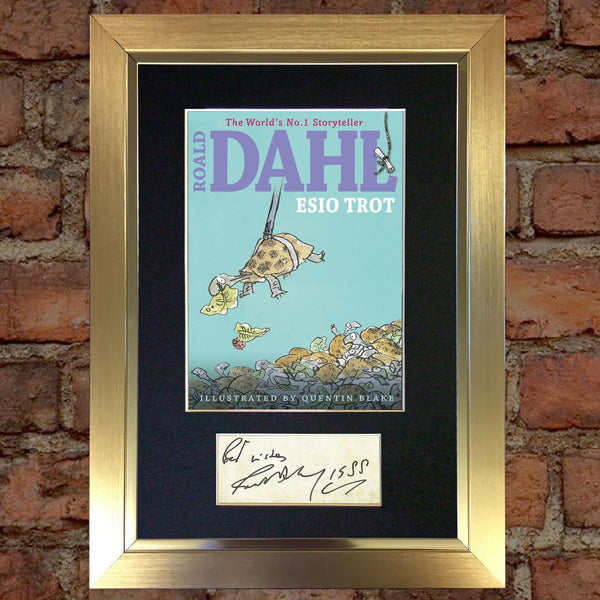 ROALD DAHL Esio Trot Book Cover Autograph Signed Repro A4 Mounted Print 673