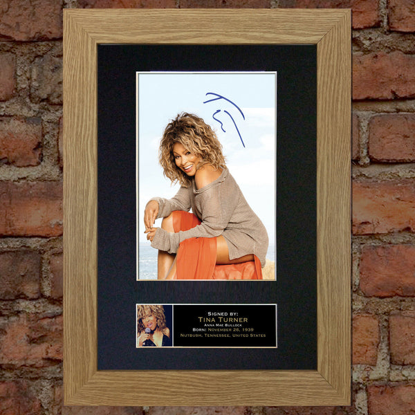 TINA TURNER Mounted Signed Photo Reproduction Autograph Print A4 245