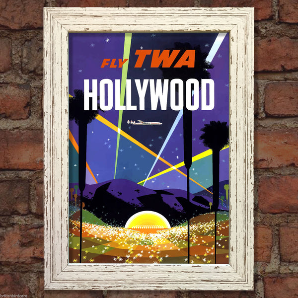 HOLLYWOOD VINTAGE RETRO TRAVEL Poster Nostalgic Home Art Print Wall Decor #36