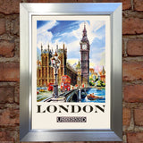 LONDON #1 VINTAGE RETRO TRAVEL Poster Nostalgic Home Art Print Wall Decor #48