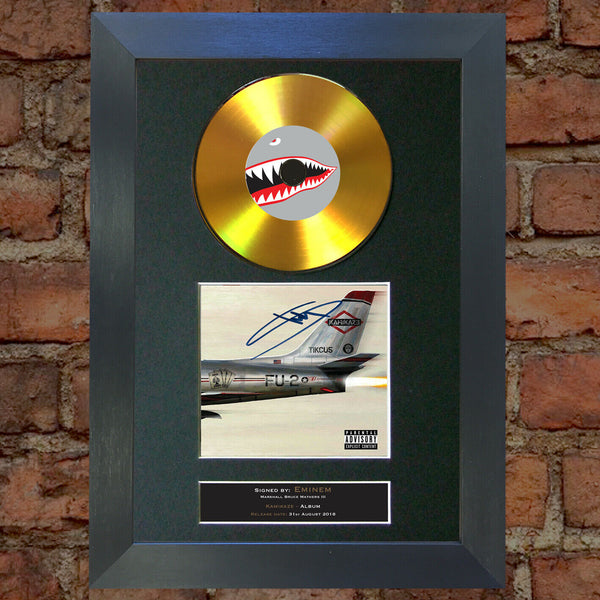 #181 EMINEM Kamikaze GOLD DISC Cd Album Signed Autograph Mounted Photo Print