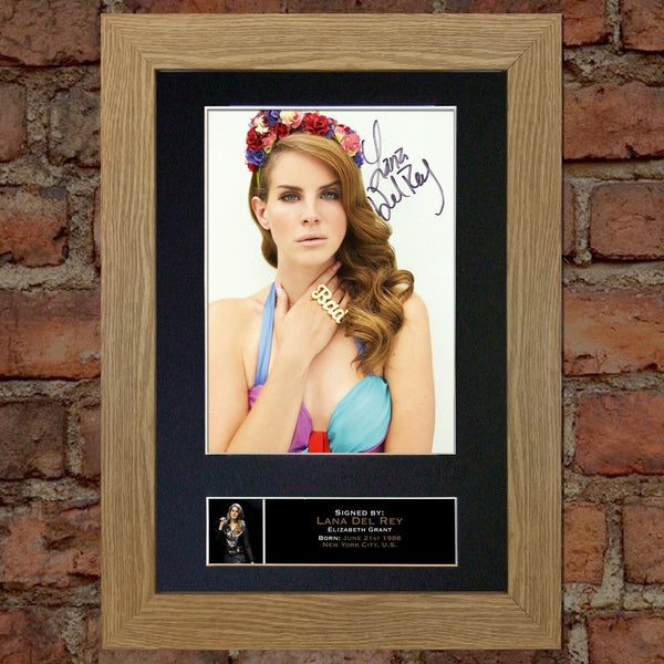 LANA DEL REY Mounted Signed Photo Reproduction Autograph Print A4 211