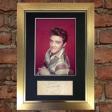 ELVIS PRESLEY Mounted Signed Photo Reproduction Autograph Print A4 70