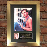 PATRICK SWAYZE Mounted Signed Photo Reproduction Autograph Print A4 4