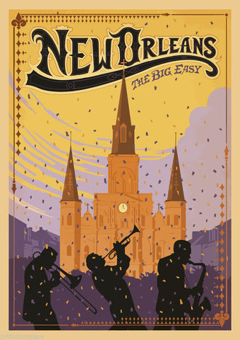 NEW ORLEANS VINTAGE RETRO TRAVEL Poster Nostalgic Home Print Wall Art Decor #58