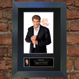DAVID HASSELHOFF Mounted Signed Photo Reproduction Autograph Print A4 102