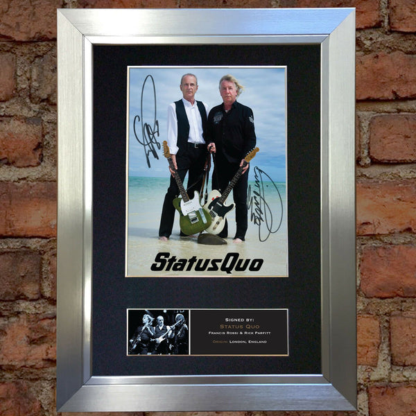 STATUS QUO Signed Autograph Mounted Photo Repro A4 Print 456