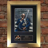BB KING Signed Autograph Mounted Photo Reproduction PRINT A4 565