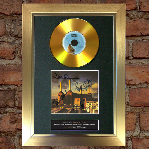 #184 PINK FLOYD Animals GOLD DISC Cd Album Signed Autograph Mounted Photo Print