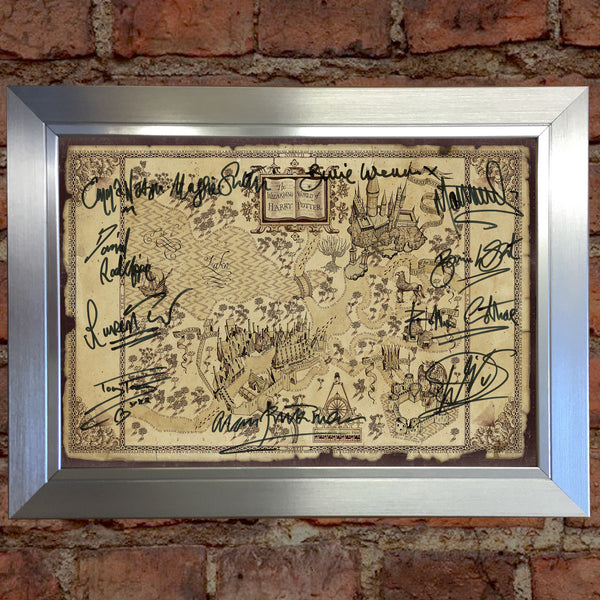 Harry Potter Wizarding World Map Quality Autograph Signed Re Print Poster 742