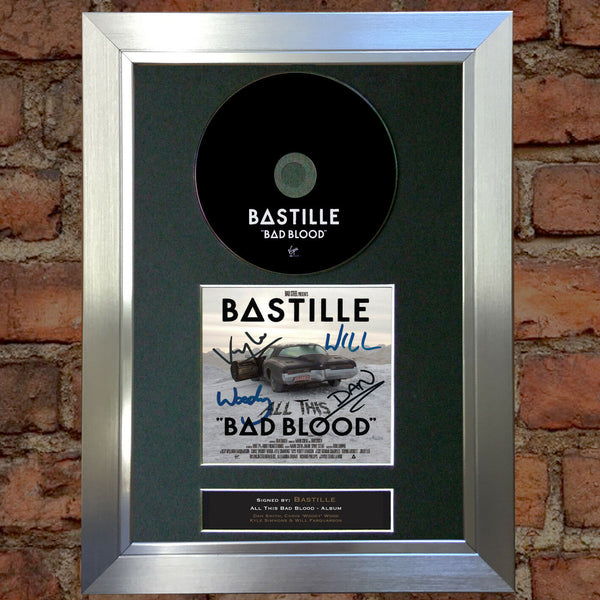 BASTILLE All This Bad Blood Album Signed CD COVER MOUNTED A4 Autograph Print 31