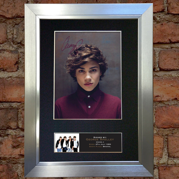 GEORGE SHELLEY Union J Signed Autograph Mounted Photo Reproduction A4 407