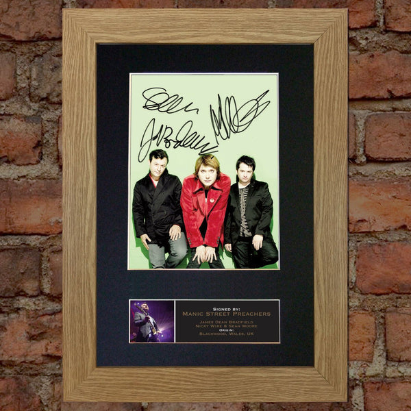 MANIC STREET PREACHERS  Band Signed Autograph Mounted Photo RE-PRINT A4 652