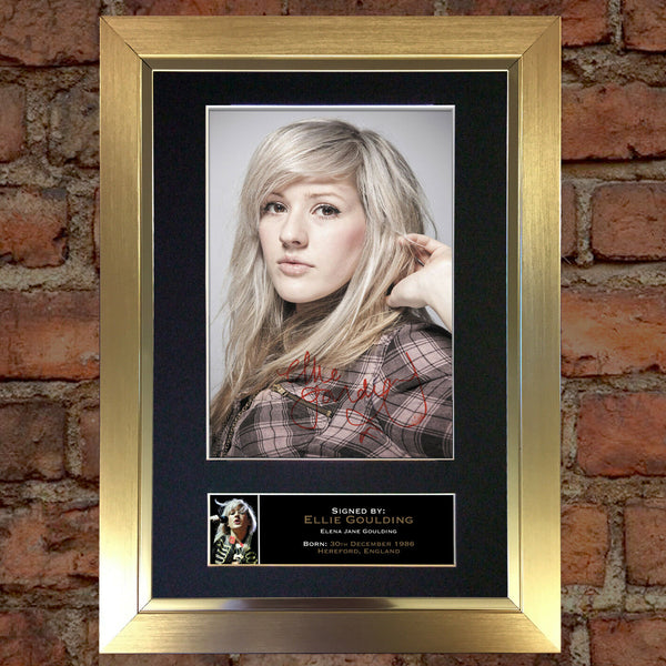 ELLIE GOULDING No1 Mounted Signed Photo Reproduction Autograph Print A4 222