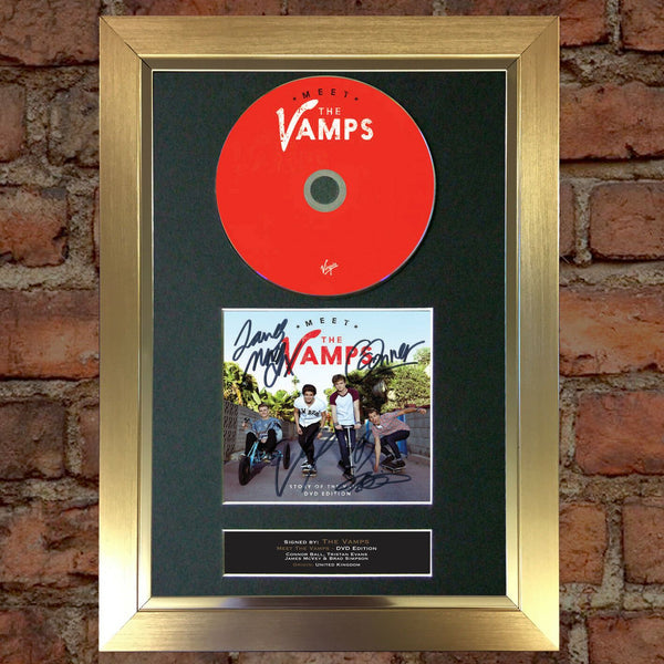THE VAMPS Dvd Edition Signed DVD Cover Repro MOUNTED A4 Autograph Print (57)