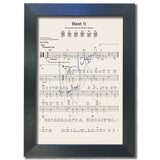 Michael Jackson Beat It Signed Music Sheet Album Autograph Mounted Print #799