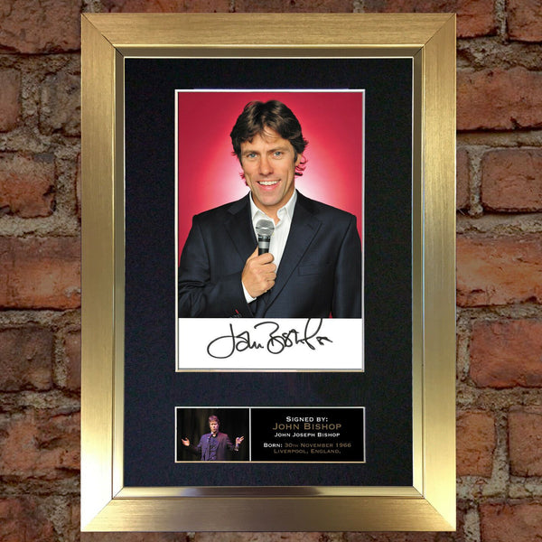 JOHN BISHOP Autograph Mounted Signed Photo Reproduction Print A4 181