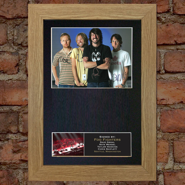 FOO FIGHTERS Autograph Mounted Photo Reproduction QUALITY PRINT A4 192