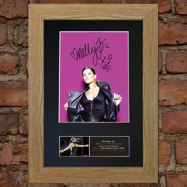 NELLY FURTADO Signed Autograph Mounted Photo Reproduction PRINT A4 654