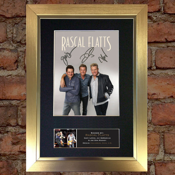 RASCAL FLATTS Mounted Signed Photo Reproduction Autograph Print A4 367